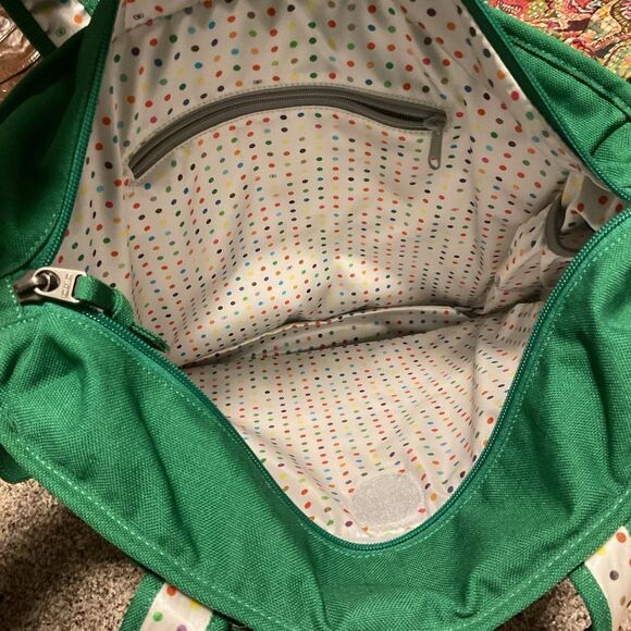 OGIO HAMPTON SOLD OUT LAPTOP BAG KELLY GREEN POLKA DOT SCHOOL BAG PREPPY TOTE - Picture 7 of 7